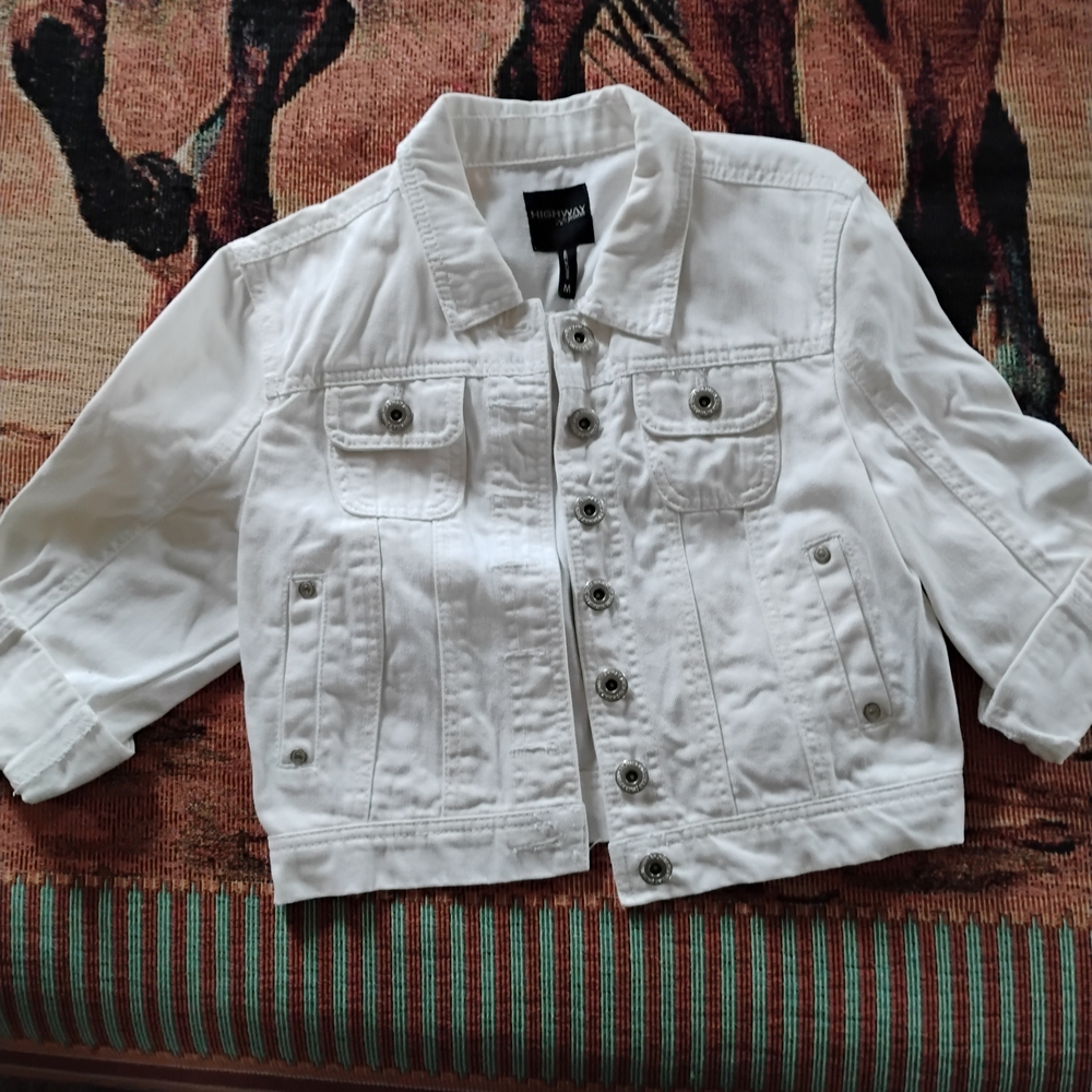 Highway Jeans Kids White Denim Jacket